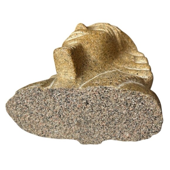 Egyptian King Tutankhamun Figure Bust Granite Egypt 6 x 5-1/2 x 5" - Picture 5 of 5